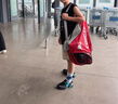 美洲狮（COUGAR）轮滑鞋儿童闪光溜冰鞋男女滑冰旱冰鞋女轮滑鞋男童 黑红单闪套装 L (可调37-41码) 实拍图