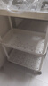 喻品小推车置物架厨房卧室落地多层零食婴儿用品收纳架宿舍ZW52三层米 实拍图
