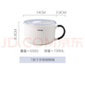 川岛屋（KAWASIMAYA） 陶瓷碗上班族可微波炉加热专用饭碗带盖圆型保鲜碗便当盒 7英寸手柄保鲜碗 实拍图