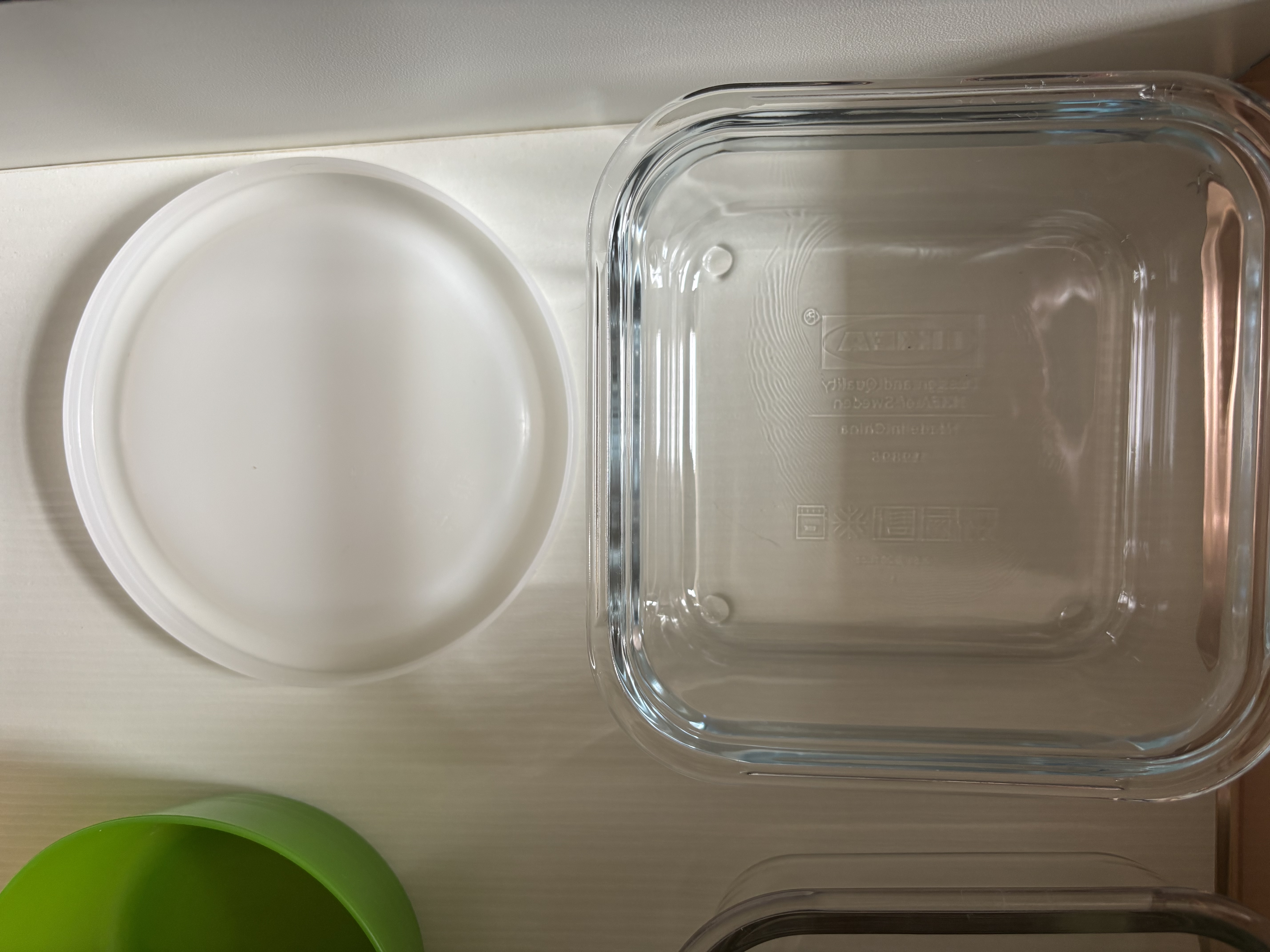 宜家（IKEA）365+附盖食品盒玻璃保鲜盒上班族饭盒透明便当盒分装盒 正方形600ml*2 实拍图