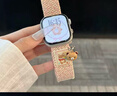 iboann适用apple watch s10表带S11编织iWatchs9腕带磁吸音乐小狗苹果手表s8表带s7/s6/se3高级ultra配件 粉色磁吸编织表带·听音乐小狗 38/40/41/42表 实拍图