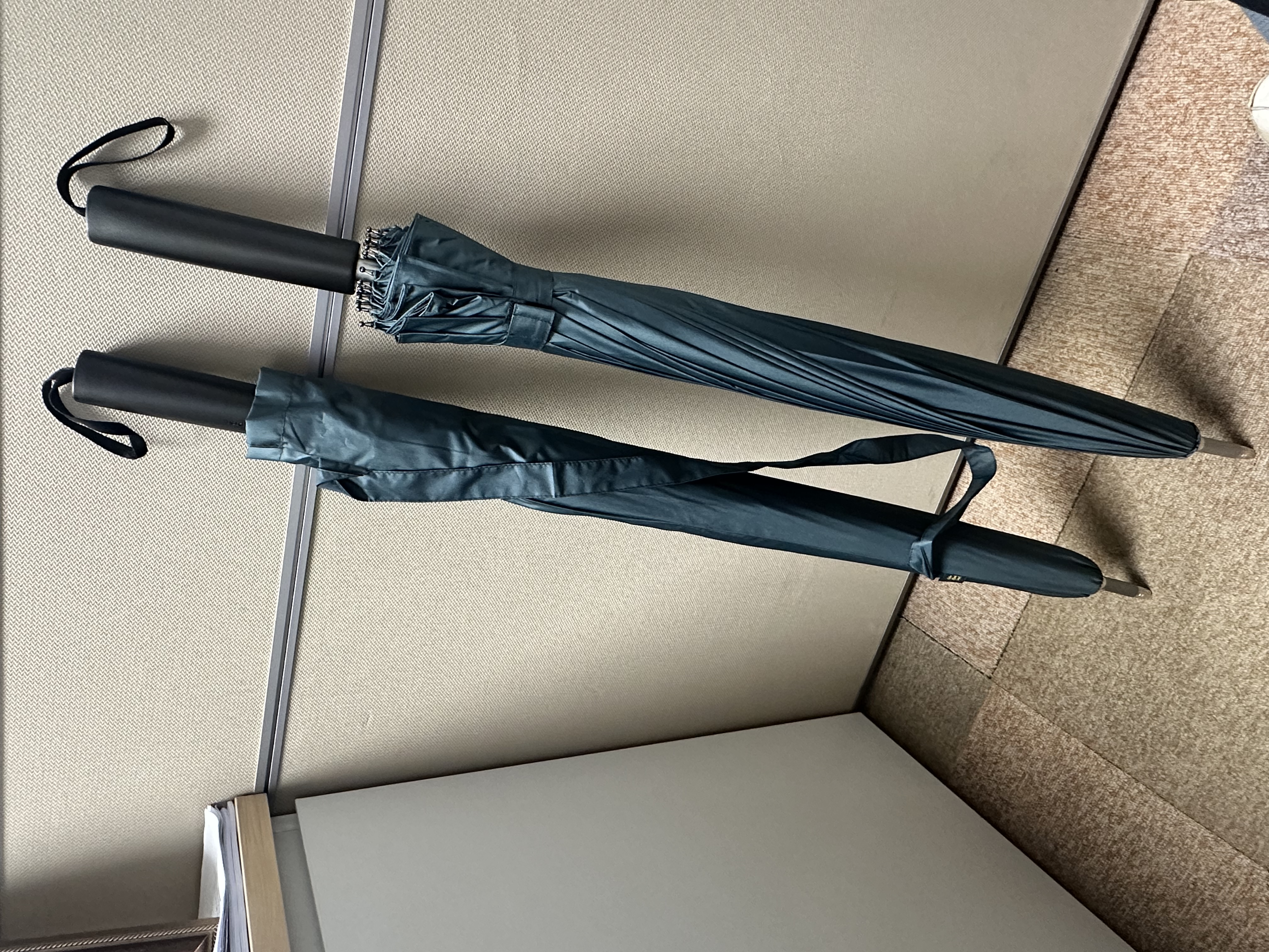 天堂伞 防风雨伞长柄 24骨黑胶防晒男士商务伞加大伞面晴雨伞 苍岭绿 实拍图