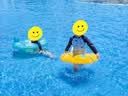 swimbobo儿童游泳圈防侧翻男女童坐圈小孩充气浮圈儿童游泳装备BO8001XL 实拍图