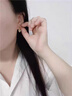 央创时尚银耳钉环女士礼物送女友耳坠饰生日和田玉老婆妈妈S925 实拍图