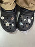 卡骆驰（CROCS）白鹿同款经典云朵洞洞鞋时尚百搭女鞋花园鞋沙滩鞋|206750 黑色-001(含智必星) 38 (240mm) 实拍图