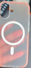 猩球卫士高级感防指纹适用Apple/苹果iPhone16Pro磁吸瓦楞手机壳超薄行李箱条纹保护套磨砂MagSafe外壳橙 实拍图