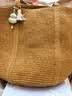 MUJI 纸编托特包 挎包女包 包包轻便手提包编织包通勤 浅棕色 大 底部直径25*高25cm 实拍图