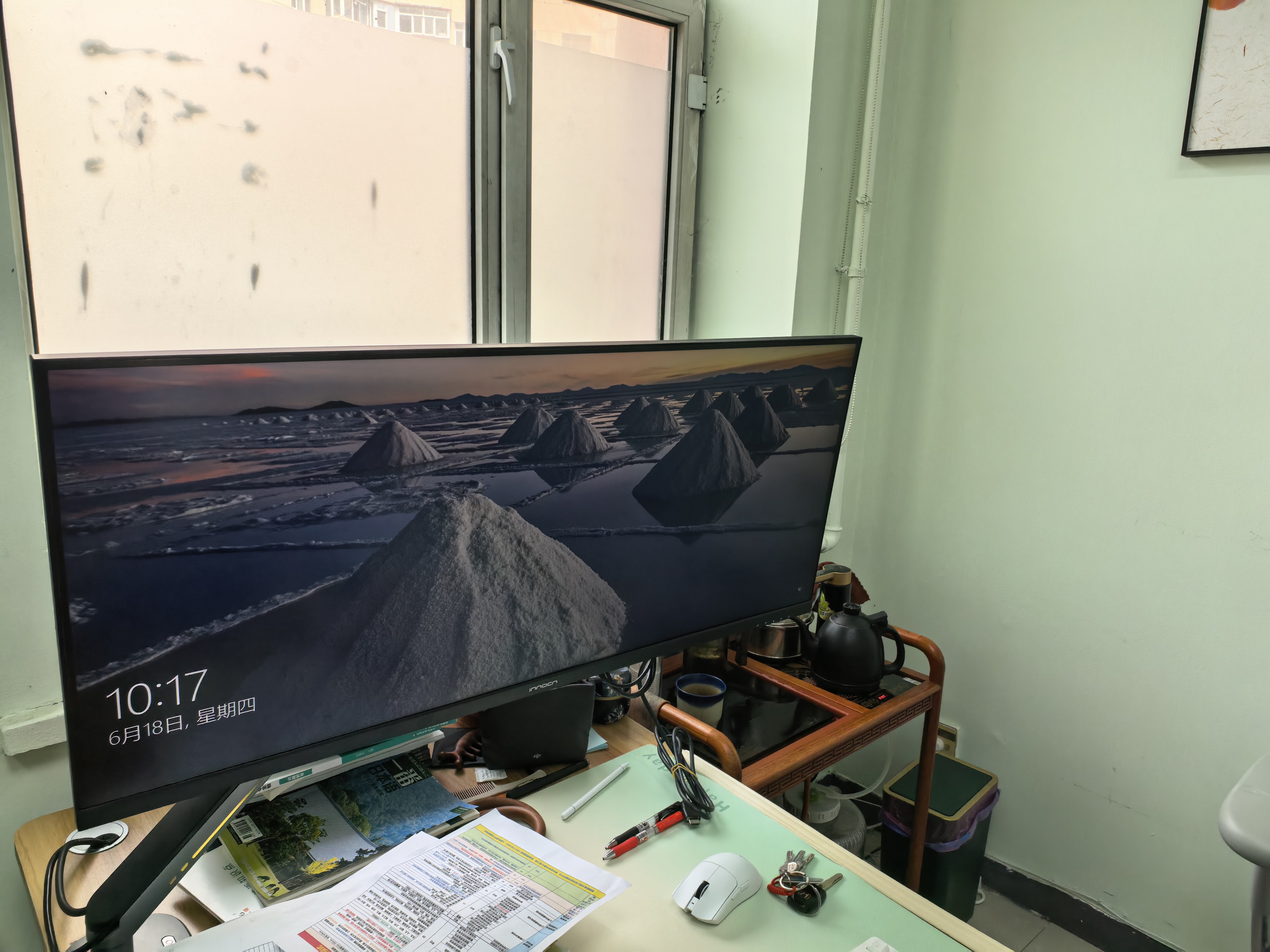 联合创新40英寸带鱼屏5K显示器HDR400广色域专业mac mini显示器智能分屏剪辑炒股设计游戏办公电脑屏40C1U 实拍图