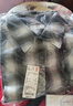 优衣库棉麻衬衫式茄克/格子/长袖男装外套夹克490283 09 黑色 XL 实拍图