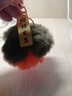 仿獭兔毛小柿子可爱书包包挂件毛绒球玩偶公仔汽车钥匙扣挂饰礼物 1个装【橘黄色好柿发生钥匙扣】 1个装 实拍图