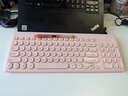 B.O.W航世 MK610无线键盘鼠标套装 超薄静音可爱女键盘圆帽多彩便携电脑笔记本外设办公键盘鼠标 升级版带数字键区-单键盘【少女粉】 实拍图