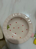 食品级草莓陶瓷餐盘可爱家用宿舍草帽盘蛋糕盘高颜值精致餐具碗盘 8.5英寸爱心草帽盘【一个装】 实拍图