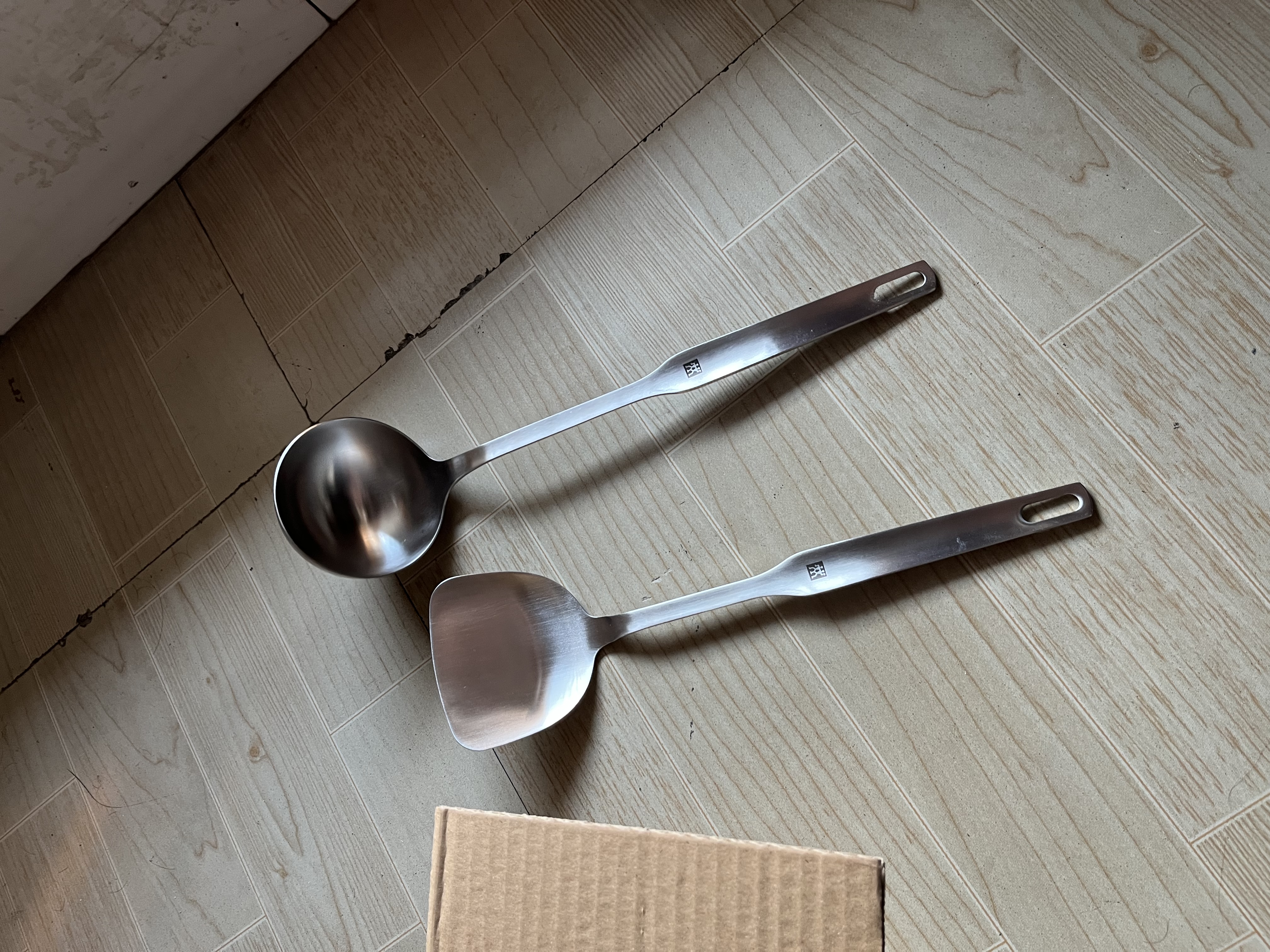 双立人（ZWILLING）锅铲套装勺子不锈钢汤勺漏勺铲子炒菜铲勺Prof炊具厨具可进洗碗机 锅铲+汤勺 实拍图