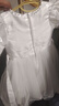 罗蒙毕业演出主持人礼服女童毕业白色公主裙生日花童钢琴 白色120 实拍图