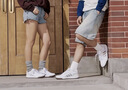 adidas ENTRAP美式校园风运动少年感复古篮球风板鞋男女阿迪达斯 白色/暗银金属/树脂黄   43 实拍图
