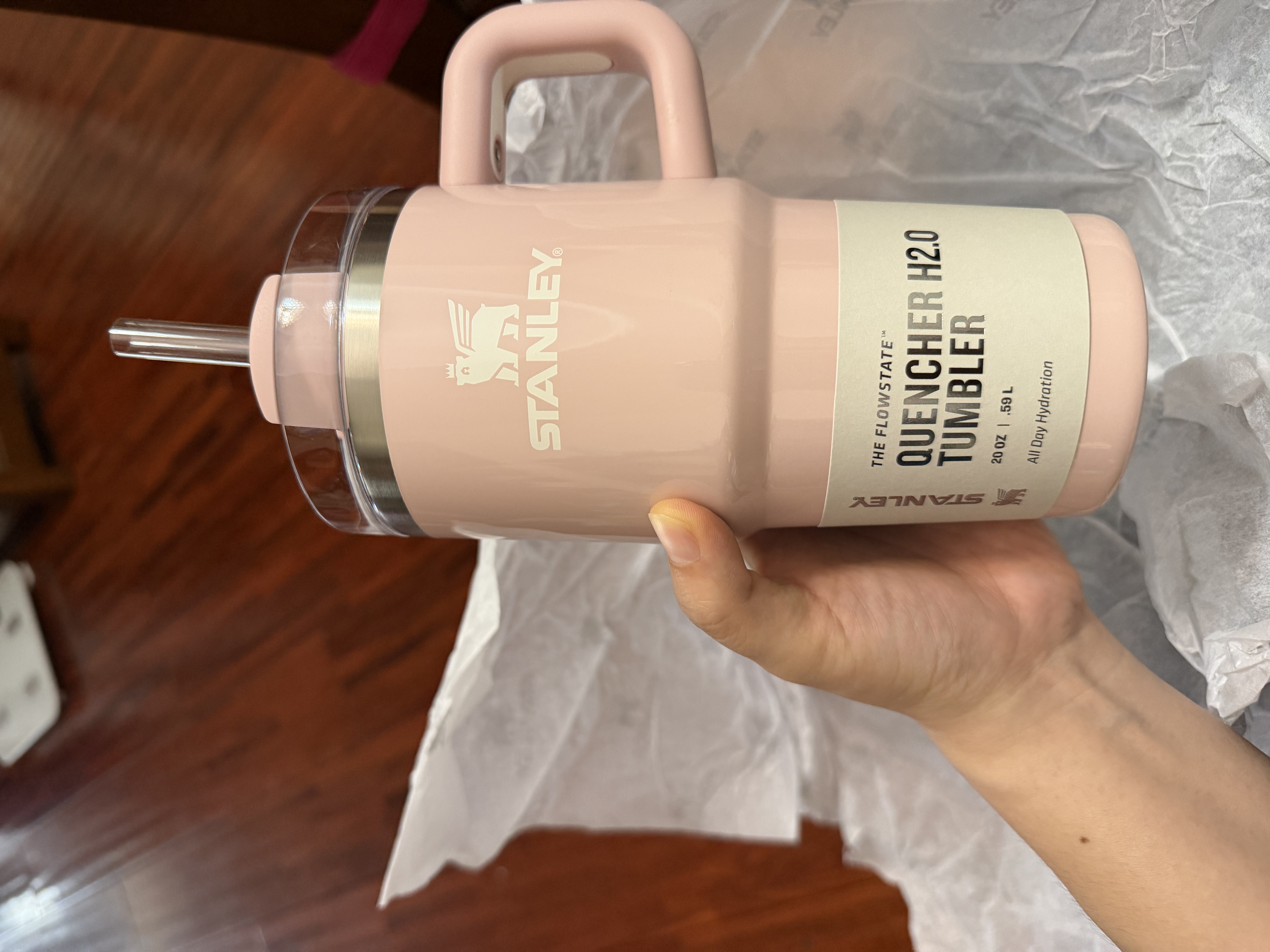 STANLEY保冷保温杯水杯女大容量吸管杯不锈钢冷饮杯教师节礼物591ML两只 实拍图