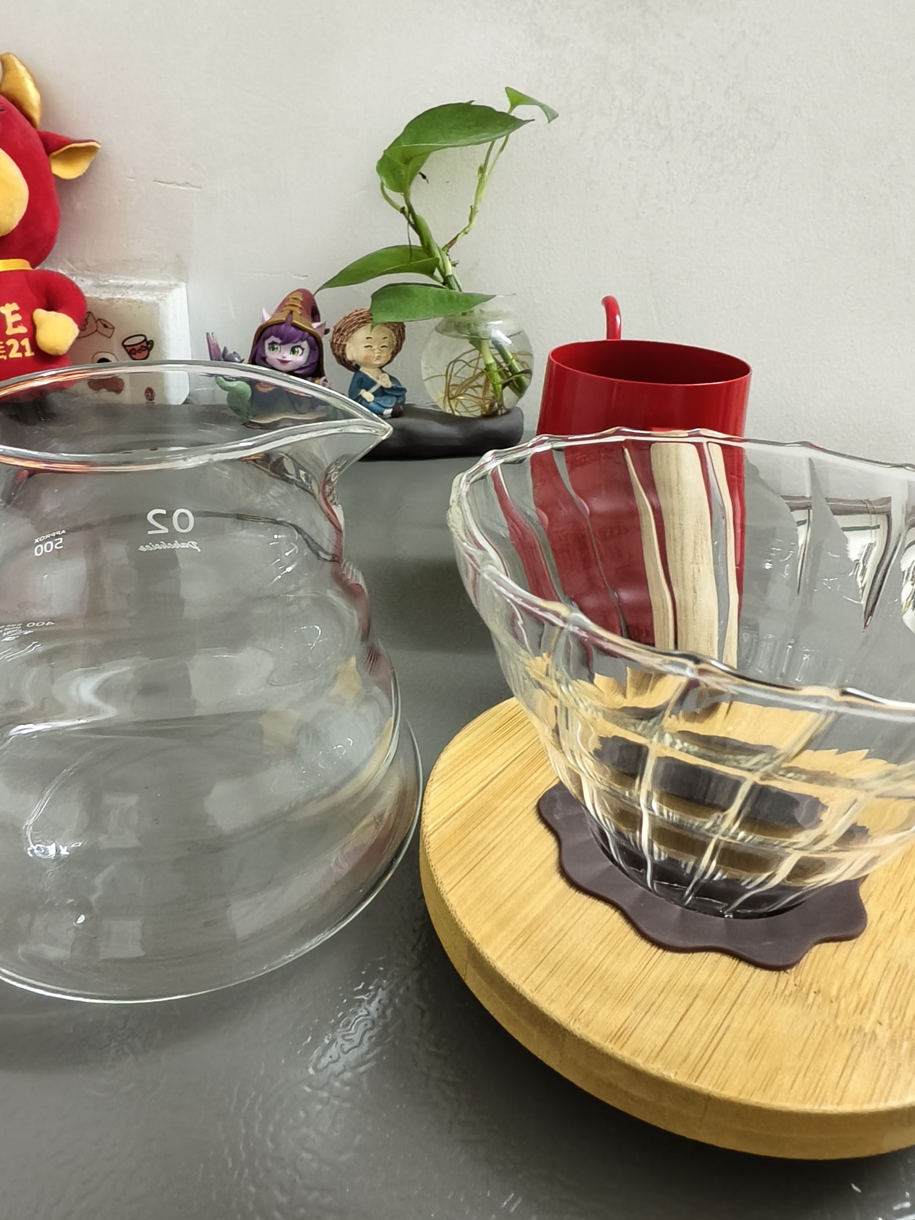 TEOTM手冲咖啡壶套装咖啡滤杯玻璃分享壶咖啡具配件滴壶赠滤纸2-4人份 实拍图