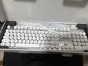 惠普（HP）K10F机械手感键盘 高颜值有线发光游戏办公键盘 舒适耐磨金属面板  26键无冲 白色键帽粉光 实拍图