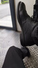 红蜻蜓夏季商务正装系带皮鞋男士镂空皮凉鞋打孔透气 WTA73761L黑色39 实拍图