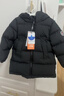 保姆鹅  【风墙】儿童羽绒服宝宝中长款护脸加厚外套保暖童装[NG2664] 炭黑 110 实拍图
