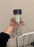 膳魔师（THERMOS）耐热玻璃水杯男女双层带滤网泡茶水杯子TCGB-400ml 黑色BK 400ml 实拍图
