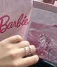 芭比（Barbie）施华洛世奇水晶情侣戒指一对男女戒子开口表白生日国庆礼物送女友 实拍图