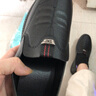 蜻蜓牌100%全真皮男士商务套脚皮鞋四季款防滑透气软底皮鞋中老年休闲鞋 黑色特价款 43 实拍图