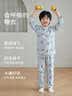 ZISEHY紫色花语儿童睡衣男孩男童棉绸2026年秋季新款透气家居服140 实拍图