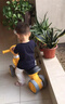 锋达玩具 儿童平衡车幼儿滑行车学步车1-3岁宝宝扭扭车带音乐玩具车可坐人 黄色 实拍图