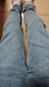 真维斯（Jeanswest）牛仔裤男春夏季薄款2026新款天丝舒适修身直筒高端潮牌休闲裤子男 蓝色+深蓝【天丝薄款组合】 31 码(2尺4) 【建议120-130斤】 实拍图