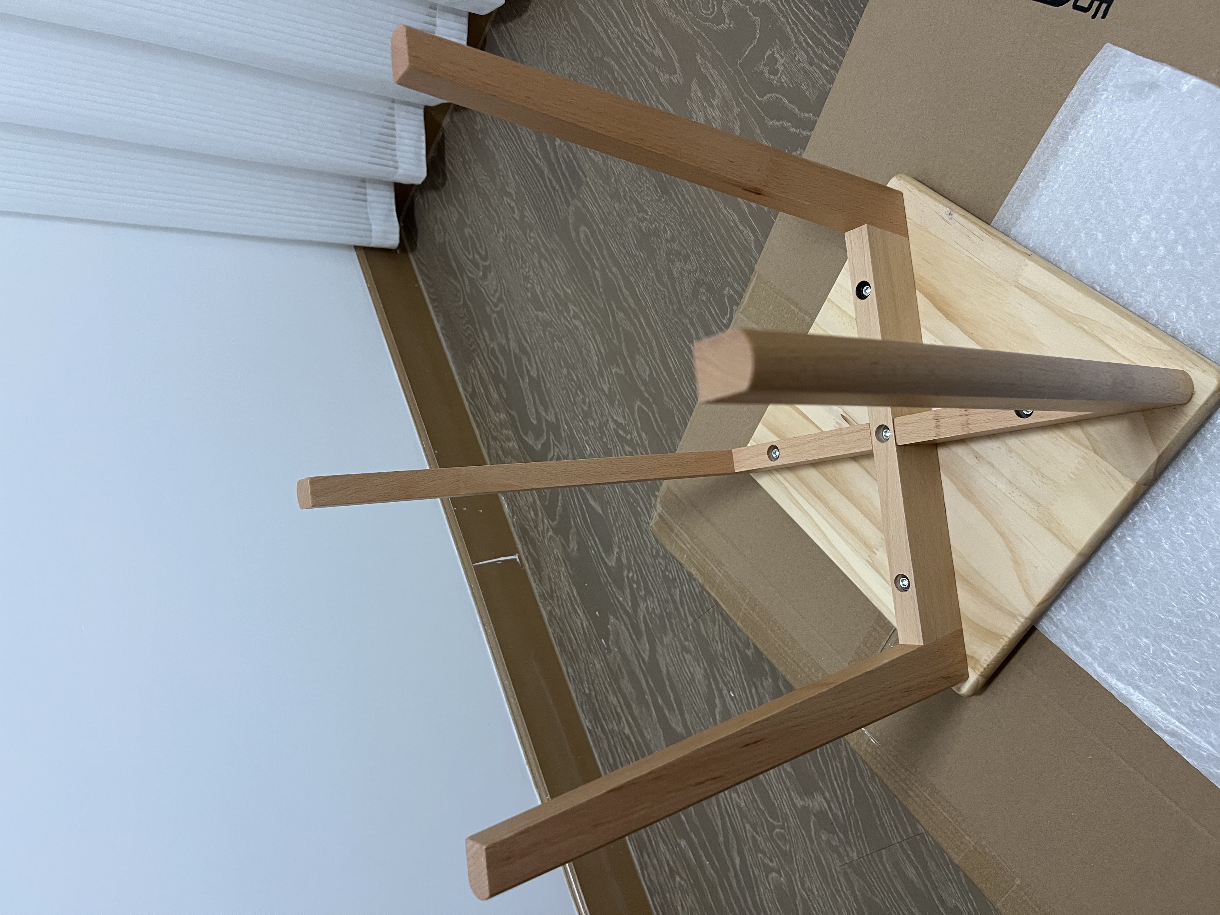 华恺之星实木凳子家用板凳可叠放简约餐凳餐椅高凳子HK5119原木色 实拍图