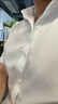 十如仕短袖白衬衫男高端高支免烫抗皱商务休闲正装纯棉衬衣 301 白色-修身版 均码 41【175/96A】 实拍图