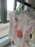 贝瑞加（Babyprints）新生儿半背衣2件装初生男女宝宝短袖上衣夏季婴儿衣服纯棉 粉52 实拍图