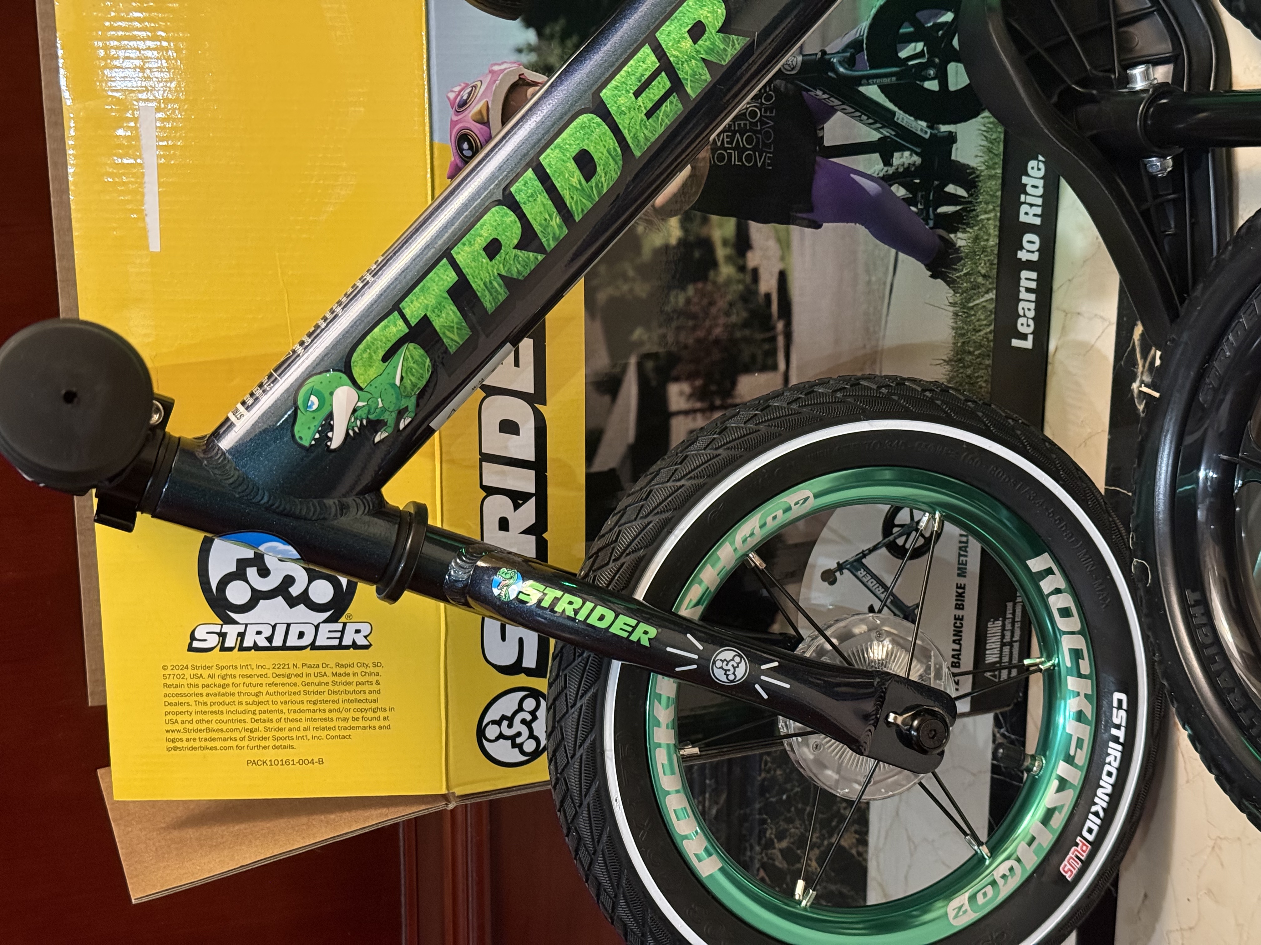 STRIDER儿童平衡车1-3-6岁幼儿2至5岁宝宝滑步车12寸竞技自行车Pro翡翠绿 实拍图
