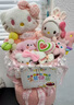 AWHAHelloKitty玩偶花束库洛米卡通毛绒玩偶花束生日礼物送女朋友 糖果色hellokitty玩偶花束+礼袋灯串 实拍图