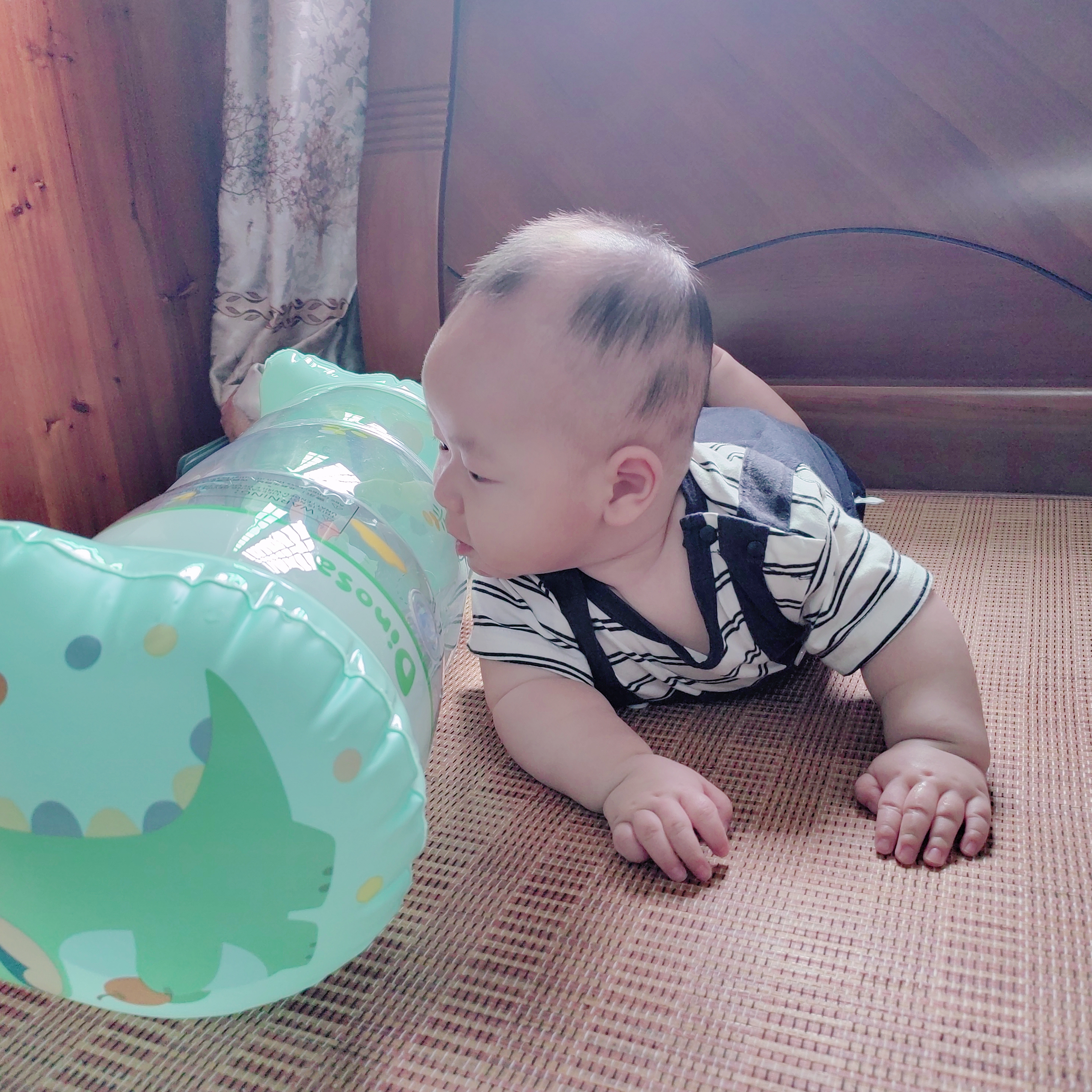 艾杰普（JEPPE）婴儿学爬行玩具充气滚筒宝宝学步引导儿童早教玩具男女孩生日礼物 实拍图
