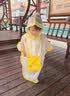 牧萌儿童雨衣男女童幼儿园宝宝防水雨披带书包位小童雨具 小黄鸭 S 实拍图