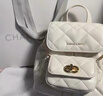 CHARLES&KEITH菱格大容量柔软背包书包双肩包包女包生日礼物送女友CK2-60151400 Cream奶白色 S 实拍图