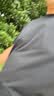 左斯客亚麻男装短袖T恤夏季圆领男士棉麻体恤衫宽松麻料薄款上衣 888藏青色 XL 实拍图