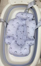 babycare婴儿洗澡盆坐浴盆洗澡神器可折叠浴盆游泳洗澡桶浴盆+浴垫 冰川蓝 实拍图