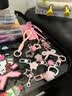 AMOR HOUR【10个】拼豆钥匙扣diy套装工具挂件粉色系随机半成品手工配件材料包钥匙扣环扣包挂手机挂绳链子 实拍图