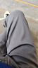 袋鼠（DAISHU）莱赛尔天丝休闲裤男士2026夏季新款宽松直筒阔腿裤春夏薄款长裤子 3166灰色【薄款】 XL -30/建议115-125斤 实拍图
