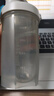摇摇杯健身运动水杯男奶昔防漏搅拌杯子刻度杯奶茶摇杯蛋白粉水壶 优雅灰+带刻度+不锈钢球 500ml 实拍图