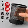 西玛（SIMAA）【高端奢华】金属网纹圆形优质升级笔筒 简约创意桌面收纳盒 办公收纳用品 黑色单个装 8638 实拍图