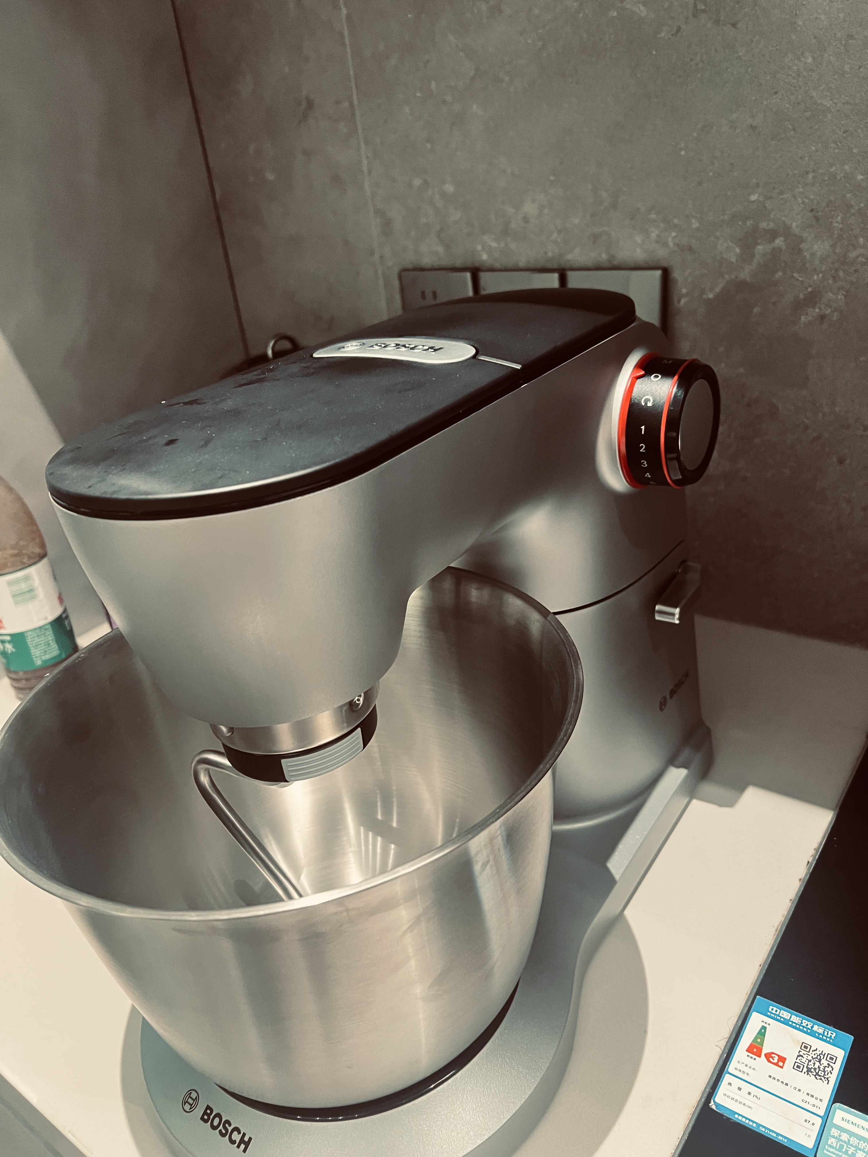 博世（BOSCH）欧洲进口厨师机全自动多功能和面揉面搅面活面一体家用5.5L大容量高端大师厨房烘焙 MUMPC33S00+面食创享+鲜蔬套装 5.5L 实拍图