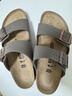 BIRKENSTOCK勃肯德国进口男女款经典舒适软木Arizona双扣拖鞋 灰色窄版151213 36 实拍图