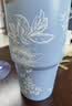 Wedgwood【教师节礼物】不锈钢保温杯高颜值便携水杯茶杯保冷保热随行杯 漫游美境蓝色吸管杯592ml 实拍图