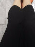 AMII法式赫本风气质黑色连衣裙女年新款V领a字裙修身裙子 黑色 165/88A/L 实拍图