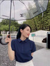 釉郝印夏季工作服定制polo工衣t恤订短袖文化衫印字logo定做广告衫刺绣 【B-赛络纺衬衫领】藏青 L 实拍图