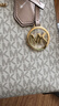 MICHAEL KORS迈克高仕【618狂欢】MK Mercer 中号经典款托特包斜挎包手提包 香草白/浅粉 640 中号 实拍图